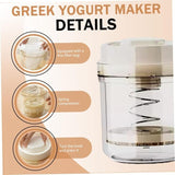 Greek Yogurt Maker Press with Reusable Filter Bag, Lid & Handle,White In Australia - Darrahopens