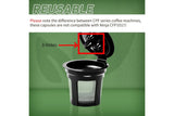 3PC Reusable Coffee Capsules - Black
