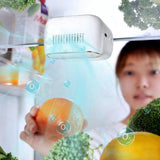 Mini Fridge Deodorizer Rechargeable Air Purifier for Refrigerator Wardrobe White