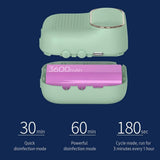 Mini Fridge Deodorizer Rechargeable Air Purifier for Refrigerator Wardrobe White