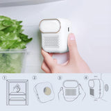 Mini Fridge Deodorizer Rechargeable Air Purifier for Refrigerator Wardrobe White