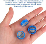 Washing Machine Inlet Filter Set 20PCS Water Valve Strainer Replaent Blue
