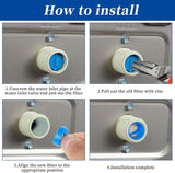 Washing Machine Inlet Filter Set 20PCS Water Valve Strainer Replaent Blue
