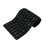 108 Keys USB Silicone Flexible Keyboard, Waterproof Wired Keyboard Silent Keys(black)