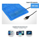 108 Keys USB Silicone Flexible Keyboard, Waterproof Wired Keyboard Silent Keys(black)