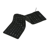 108 Keys USB Silicone Flexible Keyboard, Waterproof Wired Keyboard Silent Keys(black)