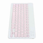 10 Inch Bluetooth Keyboard and Mouse Combo, Ultra Thin Quiet USB Charging DPI Adjustable(Pink) In Australia - Darrahopens