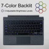 Bluetooth Tablet Keyboard with Touchpad for Surface Pro 5 Pro 6 Pro 7 Pro 7 Plus 12.3 Inch Dark Gray