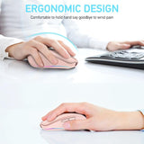 2.4G+BT5.1 Dual-mode Wireless Gaming M,Ergonomic Design 4-gear Adjustable DPI(Pink)