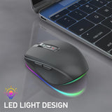 2.4G+BT5.1 Dual-mode Wireless Gaming M,Ergonomic Design 4-gear Adjustable DPI(Black)