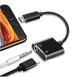 2-in-1 USB-C Charging 3.5mm Audio Adapter Converter For Type-C Android Smartphones(Silver)