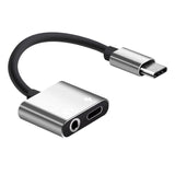 2-in-1 USB-C Charging 3.5mm Audio Adapter Converter For Type-C Android Smartphones(Gold)