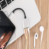 2-in-1 USB-C Charging 3.5mm Audio Adapter Converter For Type-C Android Smartphones(Pink)