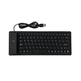84 Key Spanish USB Wired Foldable Silicone Keyboard Waterproof for PC Laptop
