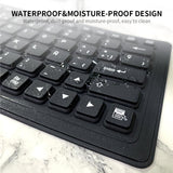 84 Key Spanish USB Wired Foldable Silicone Keyboard Waterproof for PC Laptop