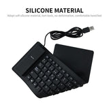 84 Key Spanish USB Wired Foldable Silicone Keyboard Waterproof for PC Laptop