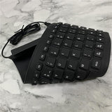 84 Key Spanish USB Wired Foldable Silicone Keyboard Waterproof for PC Laptop