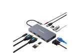 Docking Station 12 in 1 Dual HDMI USB C Hub 4K Multiport Adapter Laptop Expansion
