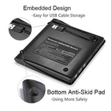 External CD Drive USB 3.0 Slim DVD Burner High Speed Data Transfer for Laptop Desktop Black