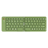 Foldable Bluetooth Keyboard B023 Dual Fold Portable Keyboard 3 Device Connection Green