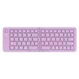 Foldable Bluetooth Keyboard B023 Dual Fold Portable Keyboard 3 Device Connection Green