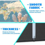 Large 80x30x0.2cm World Map Desk Mat, Non Slip Stitched Edge Keyboard Mouse Pad for Off Home