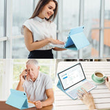 Tablet Case with Keyboard, For Galaxy A9 Plus 5G(Blue)