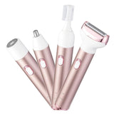 4-in-1 Electric Lady Shaver Kit for Women, Waterproof Bikini, Nose & Eyebrow Trimmer