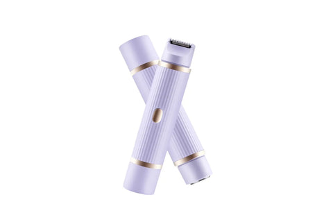 Ladies Dual Head Electric Shaver Full Body Hair Remover for Underarm Legs Purple