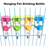 Hanging Pet Water Bottle 350ML Cage Mounted Feeder with Steel Ball Nozzle - Green