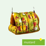 Parrot Hammock Warm Bird Nest Hanging Bed Large Mustard - S