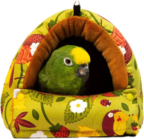 Parrot Hammock Warm Bird Nest Hanging Bed Large Mustard - L In Australia - Darrahopens