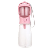 2-in-1 Dog Water and Food Cup for Outdoor Use Portable Detachable 550ML Water Food Cup Pink In Australia - Darrahopens