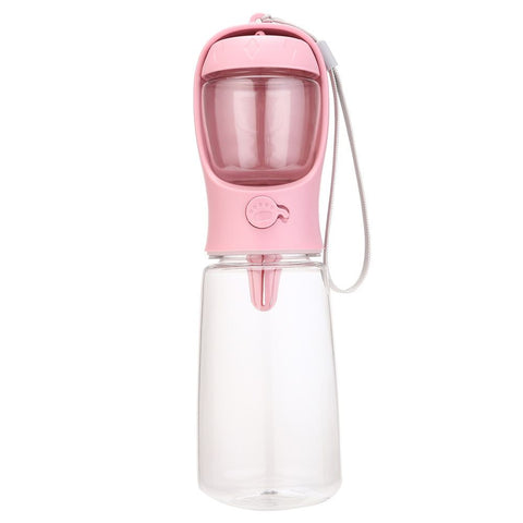 2-in-1 Dog Water and Food Cup for Outdoor Use Portable Detachable 550ML Water Food Cup Pink In Australia - Darrahopens