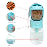 2-in-1 Dog Water and Food Cup for Outdoor Use Portable Detachable 550ML Water Food Cup Pink In Australia - Darrahopens