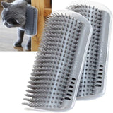 2-Pack Cat Wall Corner Brush Self-Grooming Massage Toy for Cats Grey In Australia - Darrahopens
