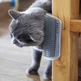 2-Pack Cat Wall Corner Brush Self-Grooming Massage Toy for Cats Grey In Australia - Darrahopens