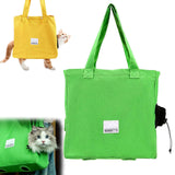 Canvas Cat Carrier Bag Green Breathable Tote Pet Travel Bag With Leg Holes Safety Strap In Australia - Darrahopens