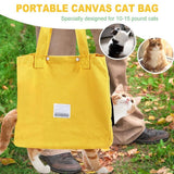 Canvas Cat Carrier Bag Green Breathable Tote Pet Travel Bag With Leg Holes Safety Strap In Australia - Darrahopens