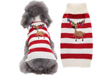 Christmas Pet Sweater Warm Deer Pattern Dog Cat Winter Outfit - XS