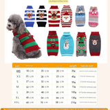 Christmas Pet Sweater Warm Deer Pattern Dog Cat Winter Outfit - L