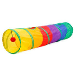 Collapsible Cat Tunnel Toy, Colourful 115x25cm, Interactive Play for Kitty In Australia - Darrahopens