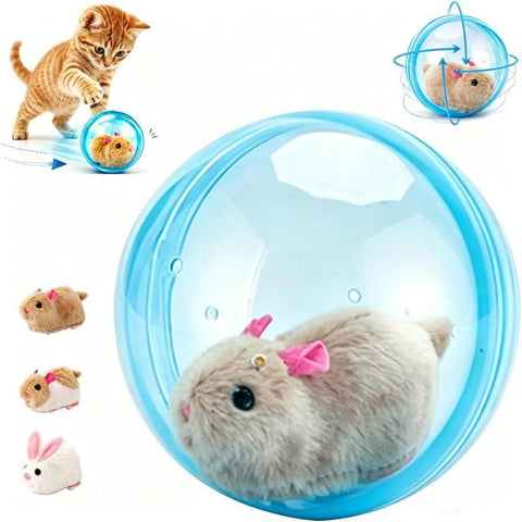 Electric Rolling Simulation Plush Toy For Cat Hamster Rabbit Interactive Pet Play Ball In Australia - Darrahopens