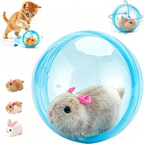 Electric Rolling Simulation Plush Toy For Cat Hamster Rabbit Interactive Pet Play Ball