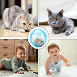 Electric Rolling Simulation Plush Toy For Cat Hamster Rabbit Interactive Pet Play Ball