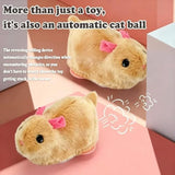 Electric Rolling Simulation Plush Toy For Cat Hamster Rabbit Interactive Pet Play Ball