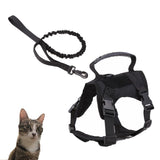 Escape Proof Cat Harness & Leash Set Adjustable Mesh Vest with Handle for Outdoor Walking - Black In Australia - Darrahopens