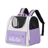 Pet Carrier Backpack Breathable Large ty Cat Travel Bag Purple