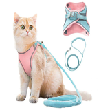 Pet Harness and Leash Set with Reflective Strip for Cats Dogs - Pink M In Australia - Darrahopens