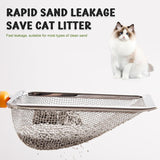 Stainless Steel Cat Litter Scoop Fine Mesh 2mm Sifter Heavy Duty Scooper Orange